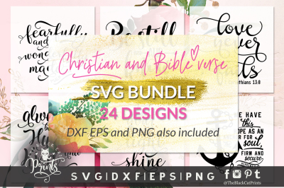 Christian SVG Bundle 24 Designs SVG PNG EPS DXF