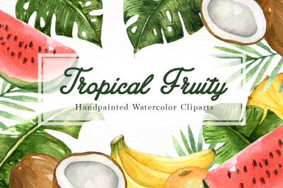 Tropical Fruity Watercolor Clipart
