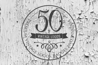 50 Vintage Logos Templates