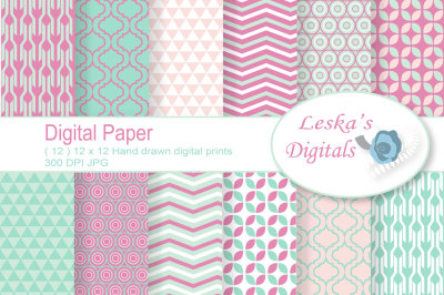 Geometric Digital Paper Pack