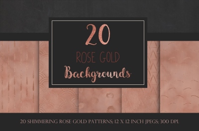 Rose gold patterns