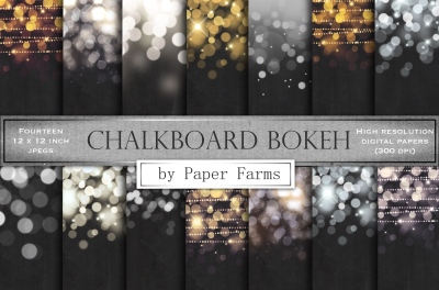 Chalkboard bokeh backgrounds