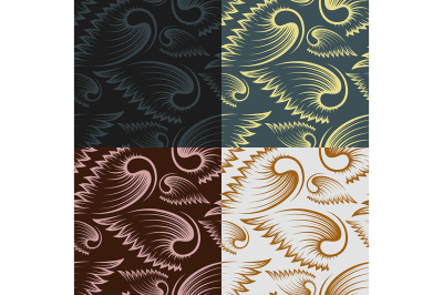 Seamless Pattern with Wings