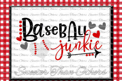 Baseball SVG love Softball htv shirt Design Vinyl SVG and DXF Files Baseball Junkie Svg pattern, Silhouette, Cameo, Cricut, Instant Down