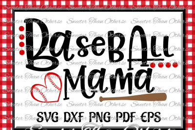 Baseball SVG Baseball Mama htv Tshirt Design Vinyl (SVG and DXF Files) Electronic Cutting Machines, Silhouette, Cameo, Cricut, Instant Down