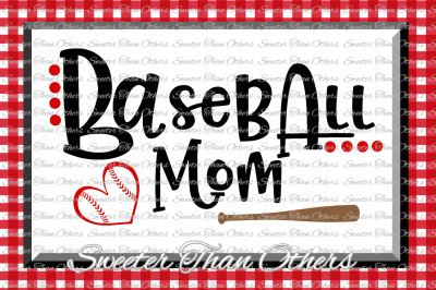 Baseball SVG Baseball Mom htv Tshirt Design Vinyl (SVG and DXF Files) Electronic Cutting Machines, Silhouette, Cameo, Cricut, Instant Download