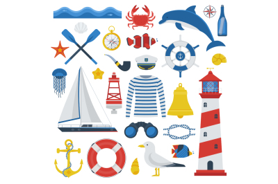 Marine Travel Sea Icon Set