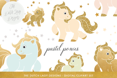 Little Pony Clipart In Pastel Colors