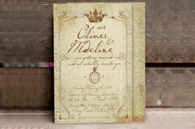 1900 Paris Wedding Invitation