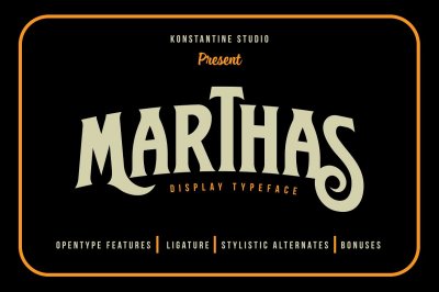 Marthas Vintage Branding font