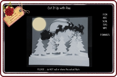 013 Christmas Step Card Multiple MACHINE Formats