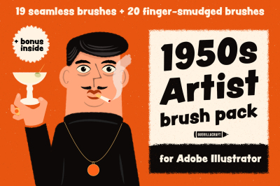 1950s Artist Brush Pack