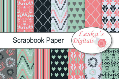 Digital Scrapbook Paper Backgrounds