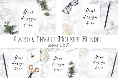 25% Off Card / Invite Mockup Bundle