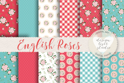 Shabby chic floral backround digital papers, shabby chic, english roses digital paper