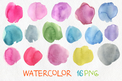 Watercolor splashes shapes 16 png