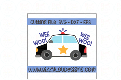 Police car SVG EPS DXF - cutting file