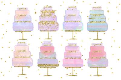 Wedding Clip Art, Hand Drawn bakery wedding cake clip art, Couture Cake, Hand Drawn Cake, Wedding cake party, pastel cake, wedding DIY