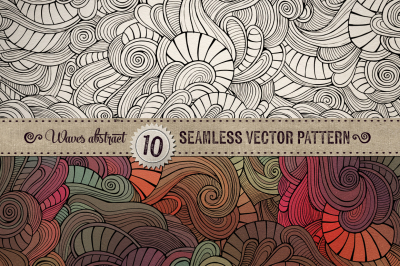 10 Waves Seamless Patterns