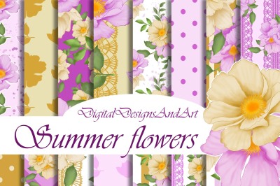 Summer flower papers