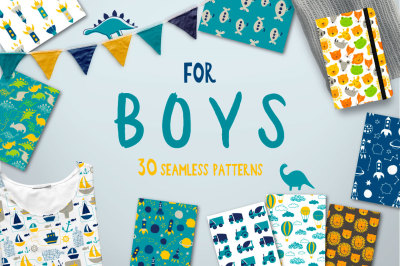 for BOYS Seamless Patterns