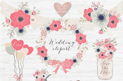 VECTOR Rustic wedding clipart, Bicycle Clipart, shabby chic clipart,wedding clipart, flower clipart, wood digital paper