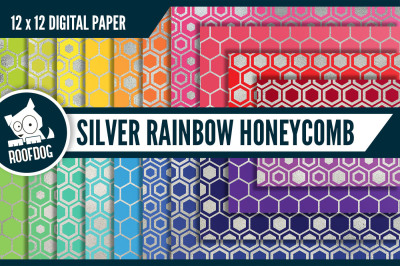 Rainbow silver foil honeycomb