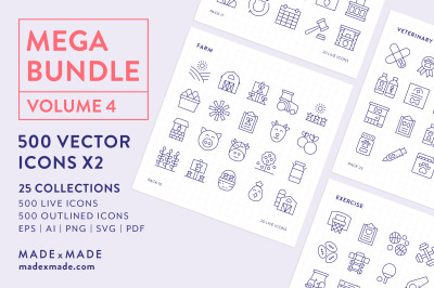 Line Icons &ndash; Mega Bundle Vol 4