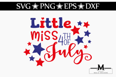 Little Miss Fourth Of July SVG