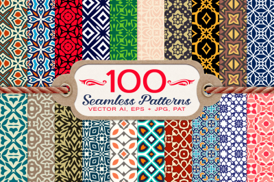 100 Decorative Seamless Patterns