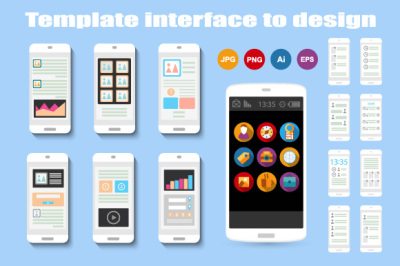 Vector template interface  mobile application