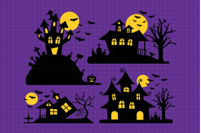 Spooky House-Digital Clipart (LES.CL48)