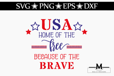 USA Home Of The Free SVG