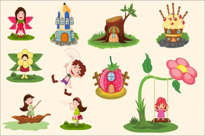 Fairy tale illustration Vector Pack