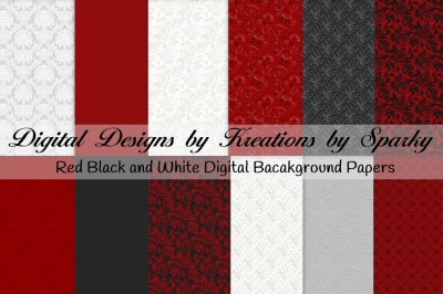 Red Black White Digital Background Papers