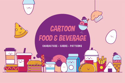 Cartoon food & beverage graphic pack