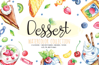 Dessert Watercolor Collection