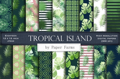 Tropical digital paper 