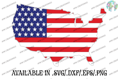 American USA Flag, SVG, DXF, EPS, Cut Files