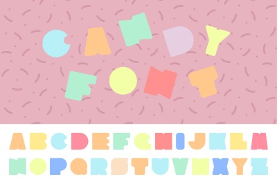 Bright colorful font. Funny alphabet