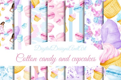 Cottoncandy and cupcakes paper pack