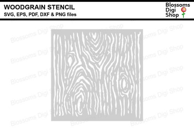 Woodgrain Stencil SVG, EPS, PDF, DXF &amp; PNG files