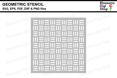 Geometric Stencil SVG, EPS, PDF, DXF and PNG files