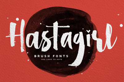 Hastagirl Chic brush watercolor font