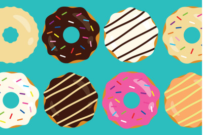 Donuts &amp; Coffee Clip Art Set