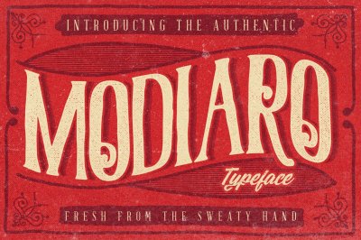 Modiaro Vintage Branding Logo Font
