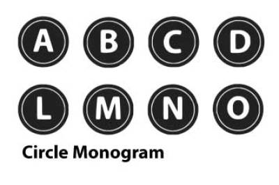 Circle Monogram Font
