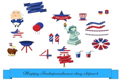 4th July US independence day vector illustration pack