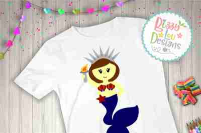 Liberty Mermaid SVG EPS DXF PNG -Cutting file