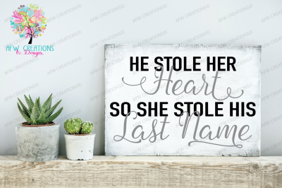 He Stole Her Heart - SVG, DXF, EPS Cut Files